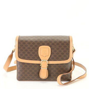 Celine Macadam Triomphe Leather Shoulder Bag Crossbody Hand Tote
